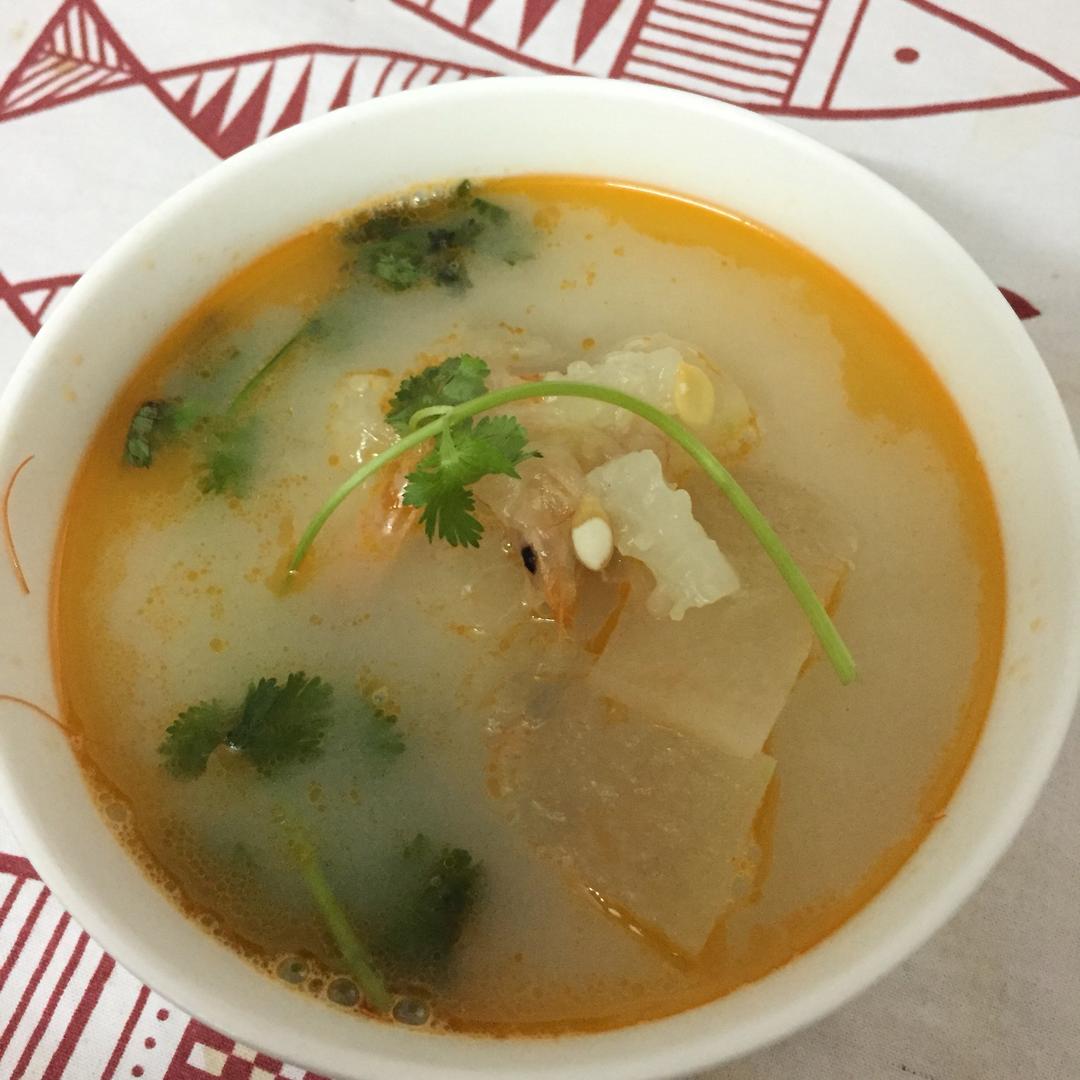 虾头冬瓜汤