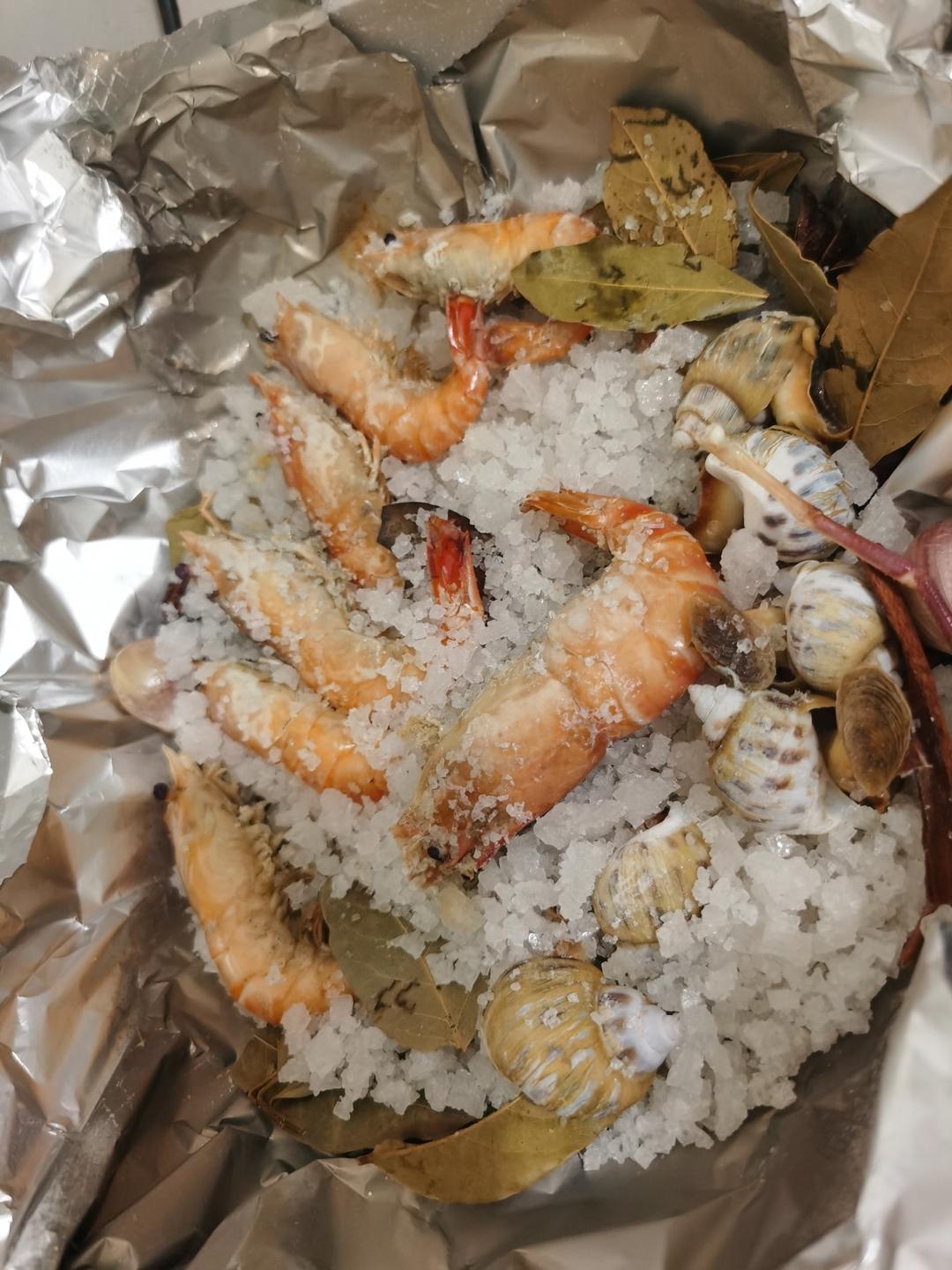 盐焗花螺(粗盐简易版)