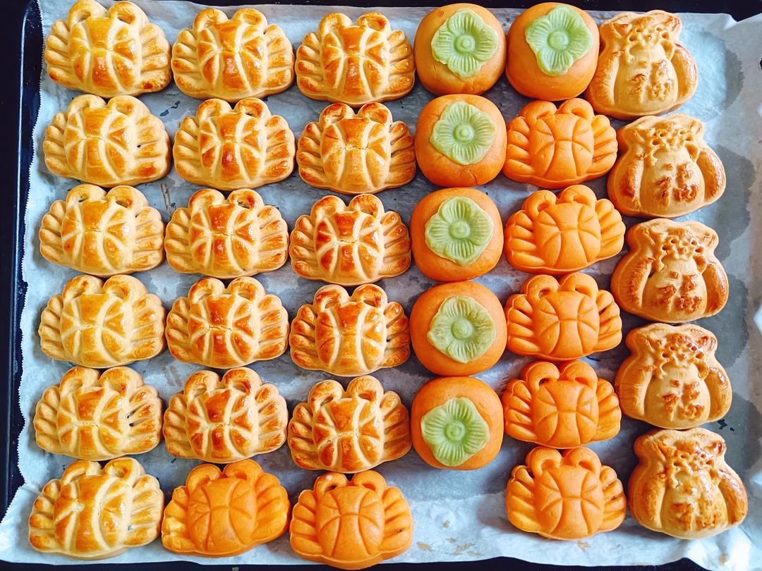 好柿终究会花生！2021年最火月饼教程！果蔬粉替代芝士粉教程！