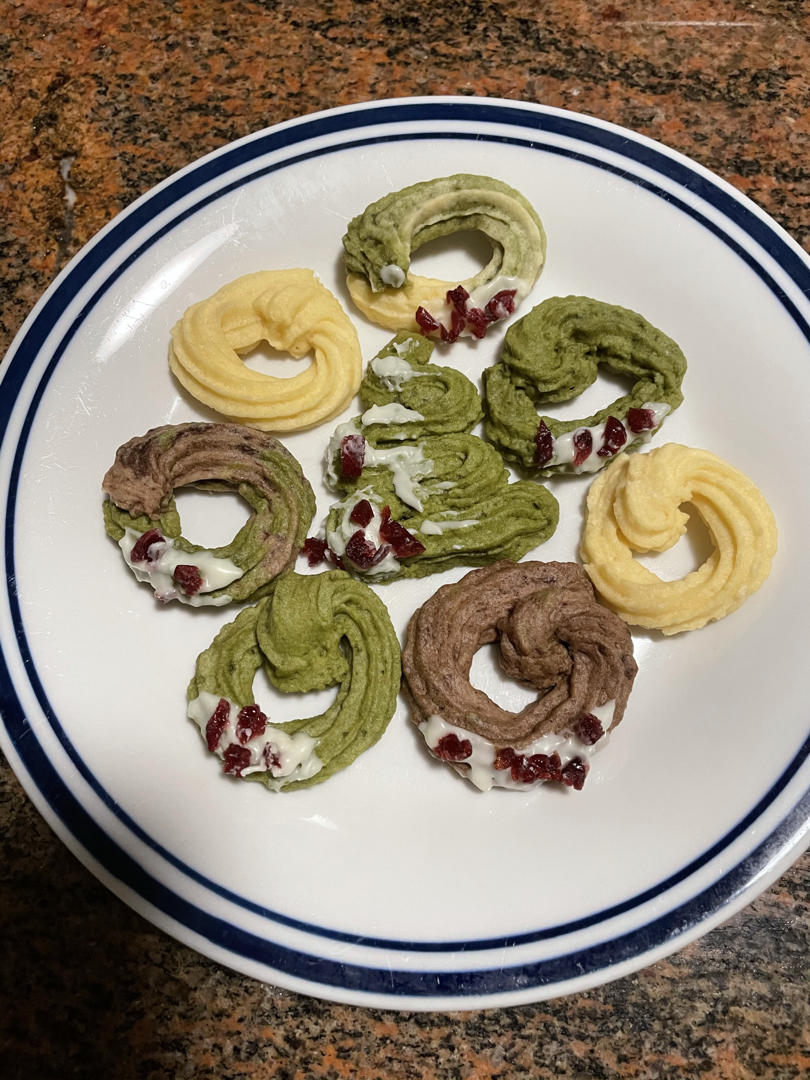 零失败❗️酥到掉渣的三色曲奇