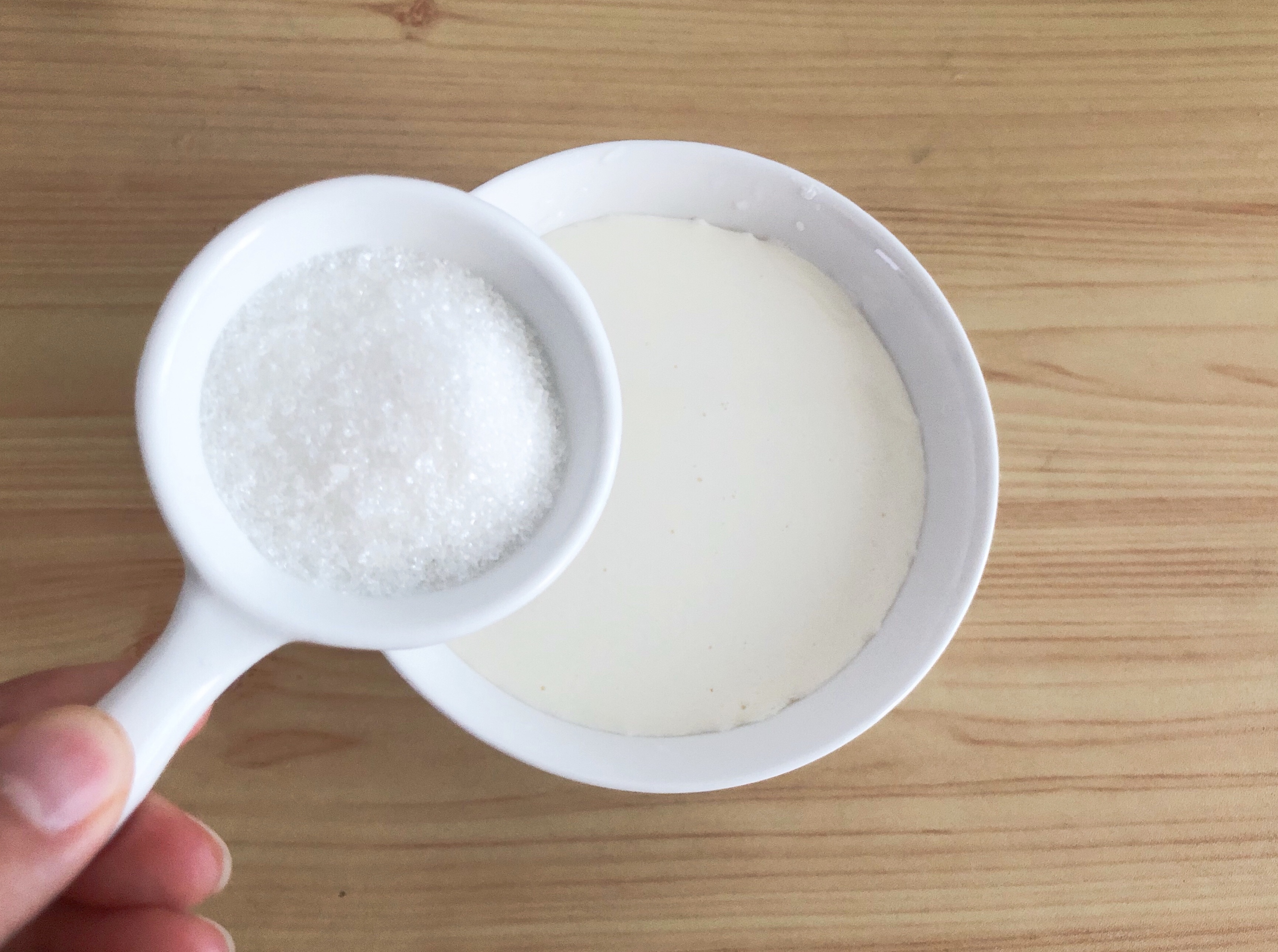 自制下午茶甜品❗️抹茶奶冻白玉丸子🍡的做法 步骤2