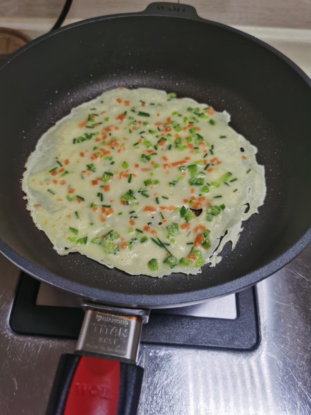 简单快手蔬菜鸡蛋煎饼