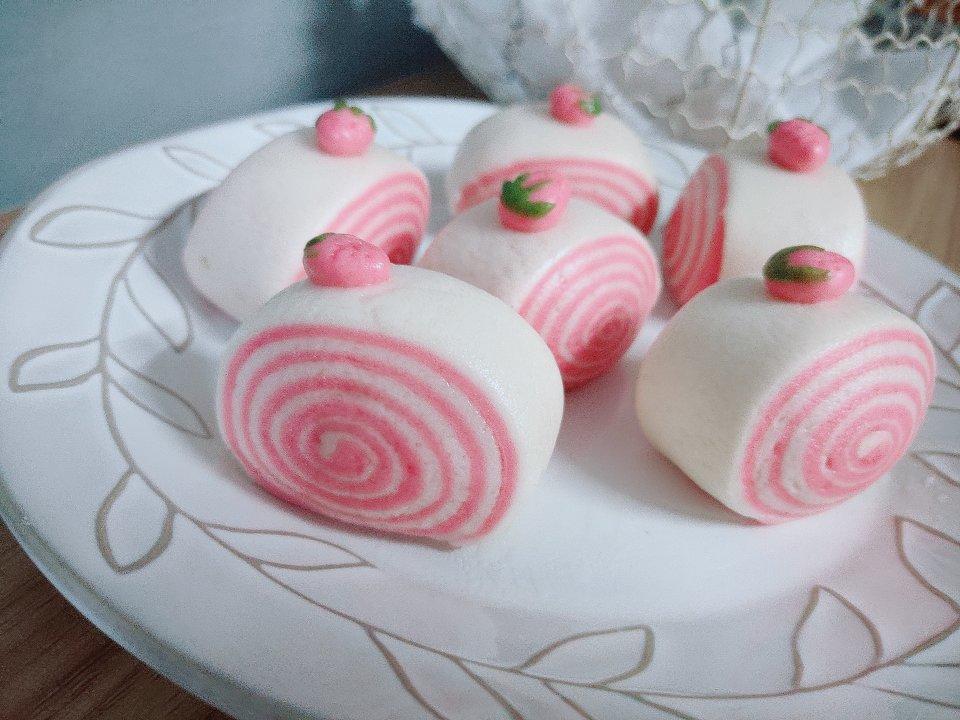 可爱到炸裂的草莓刀切馒头🍓