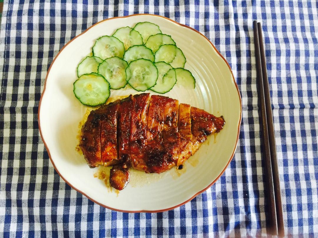 酷炫屌炸天好吃的煎鸡胸肉（香蒜蜂蜜煎鸡胸肉）