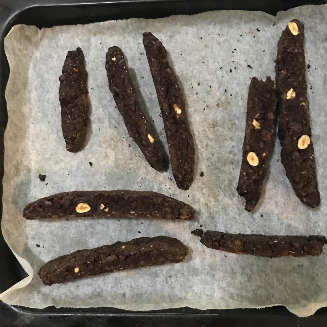 【健康零食】巧克力榛子意式脆饼（无油素食）