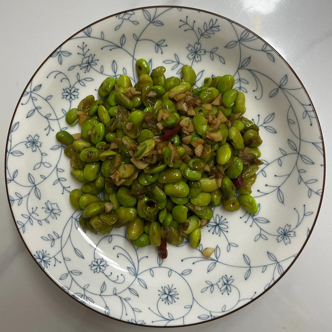 爆炒蒜泥毛豆子超级简单的做法💯好吃