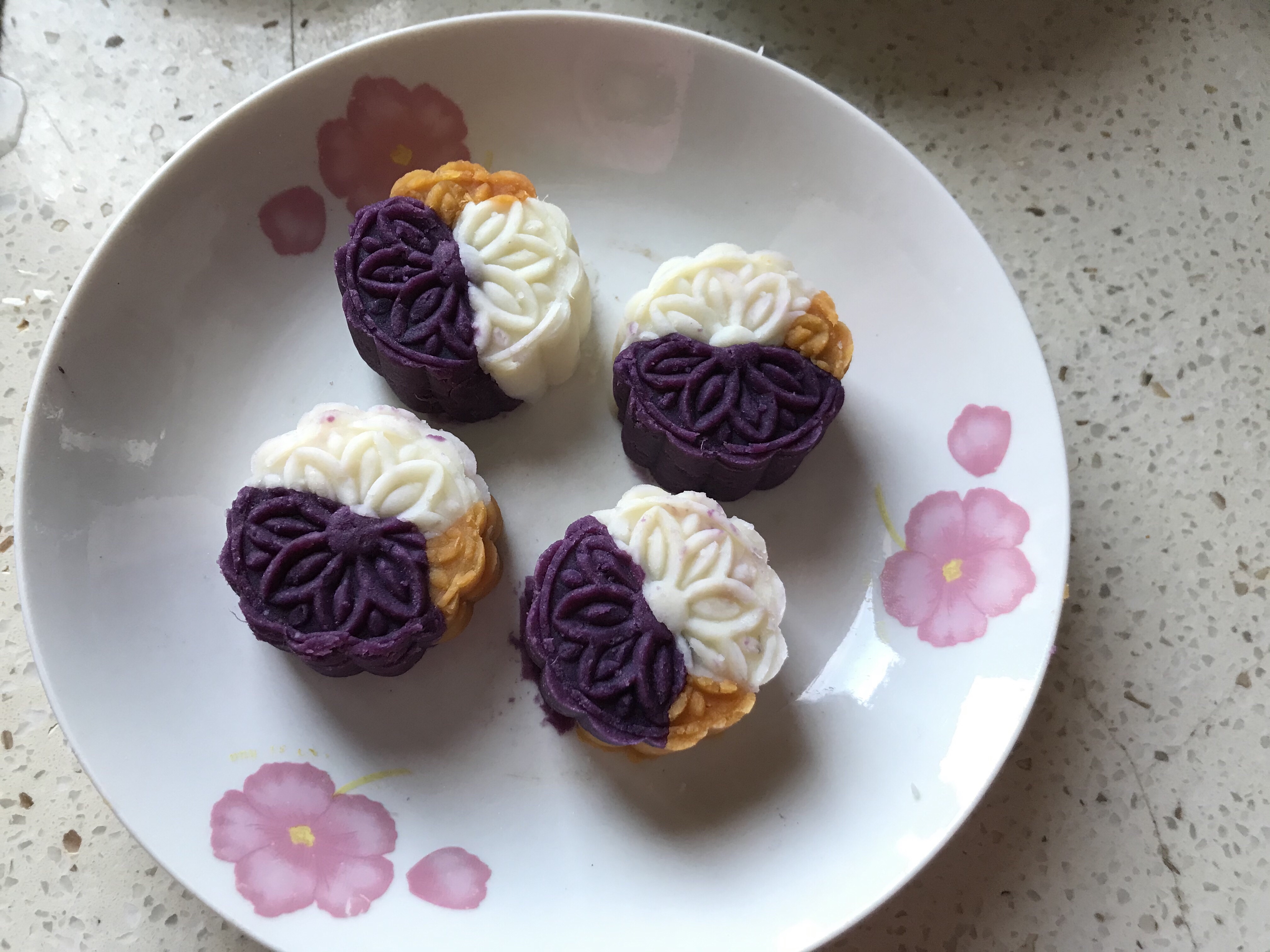 好吃简单的山药紫薯红薯糕