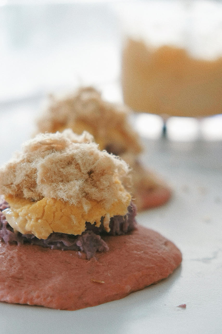 无糖无油红豆肉松小欧包