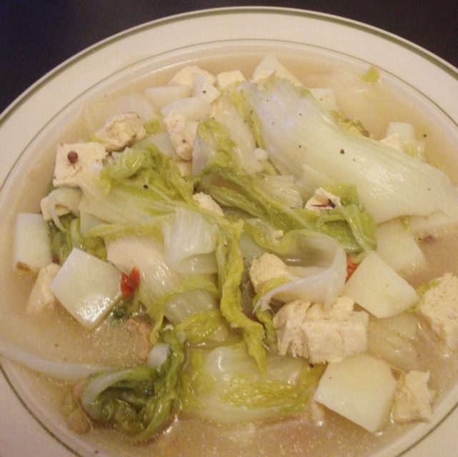 白菜炖冻豆腐