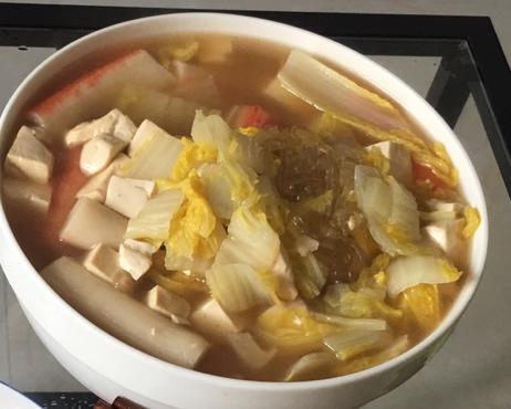 白菜炖冻豆腐