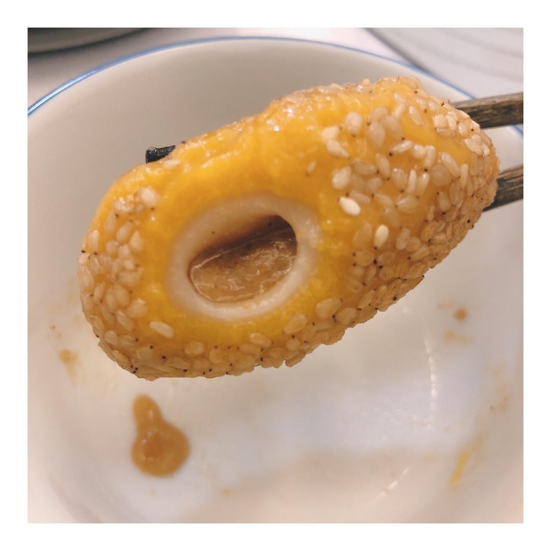 一口爆浆的南瓜饼