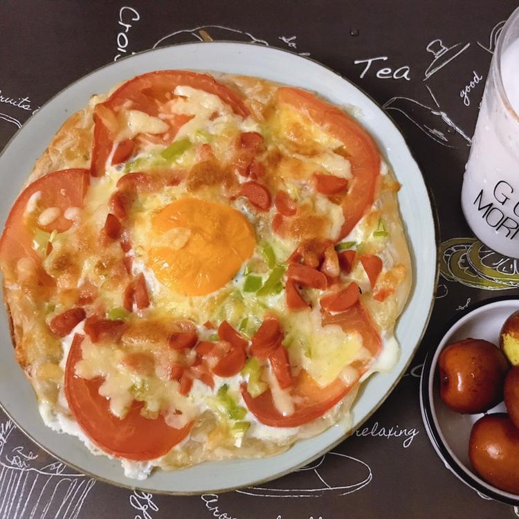 烤箱版手抓饼披萨