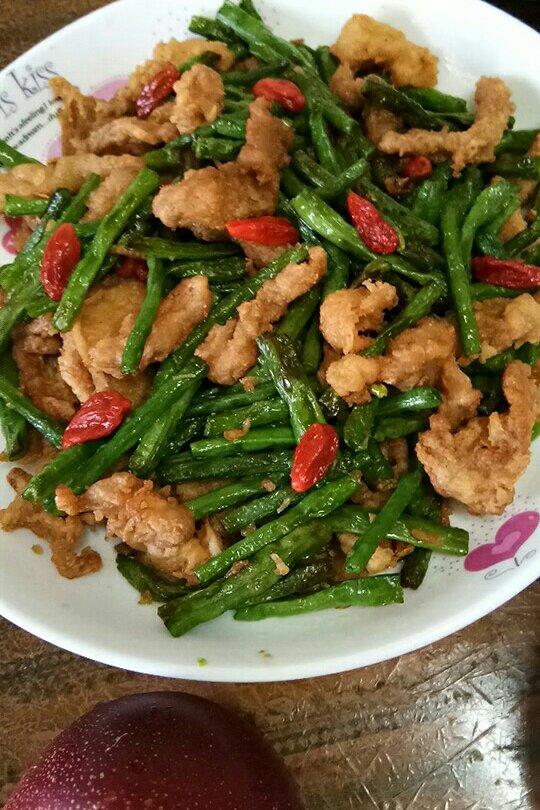 豆角炒肉丝