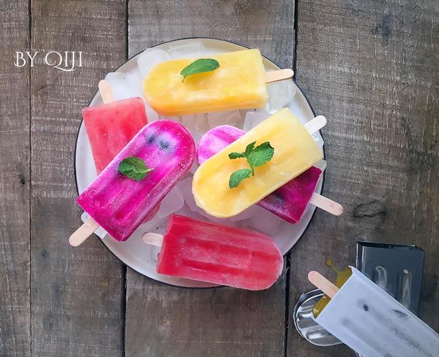 自制缤纷多彩水果冰棍—夏季冰爽的做法
