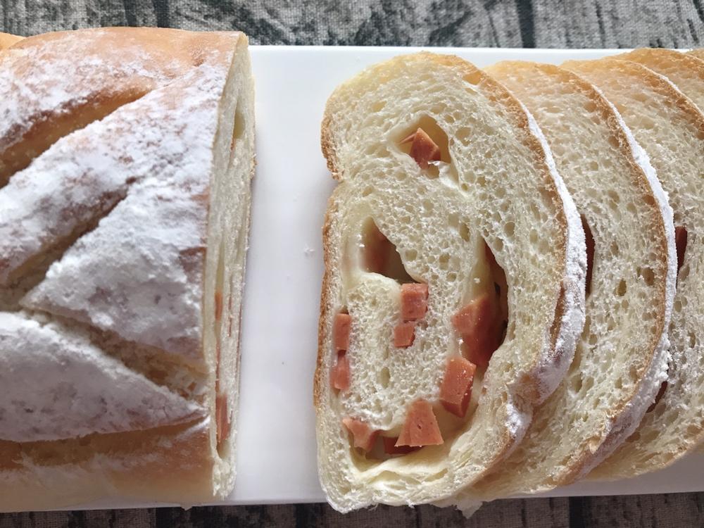 香肠（培根）芝士面包-老面版