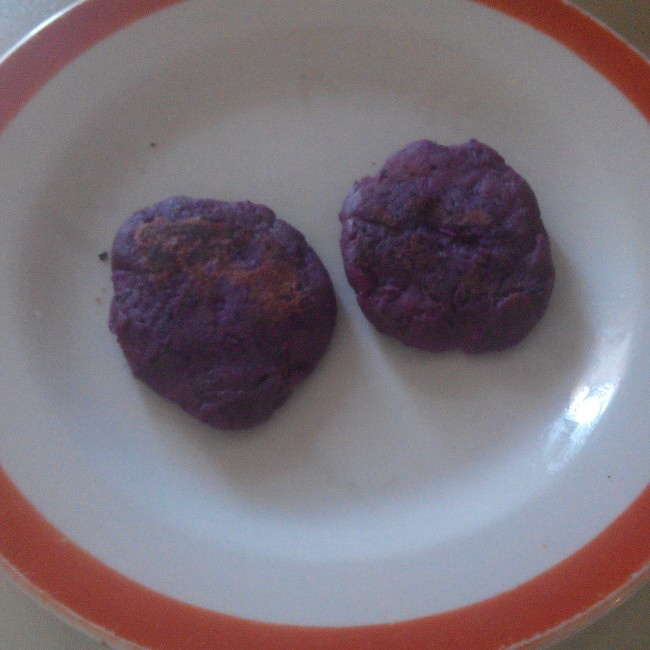 平底锅煎紫薯饼