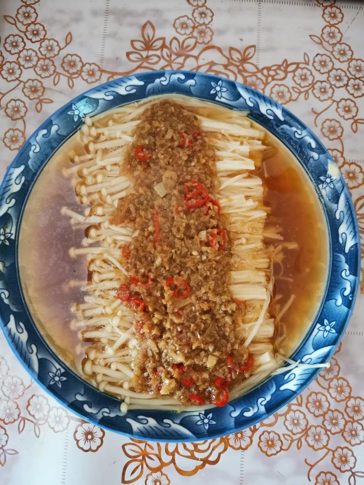 蒜蓉金针菇，简单快手的下饭神菜