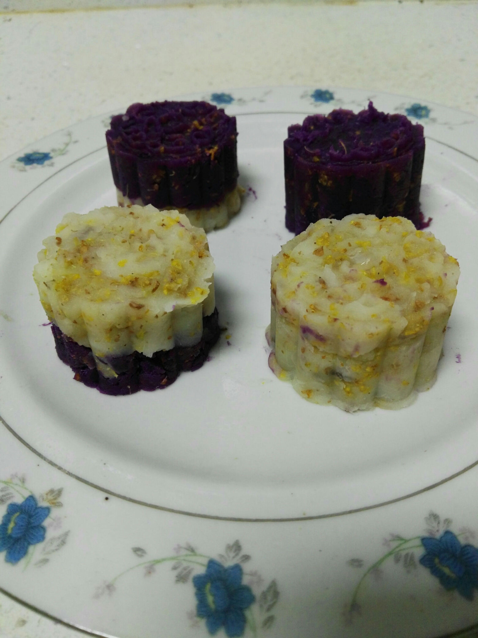桂花紫薯山药糕的做法 步骤4