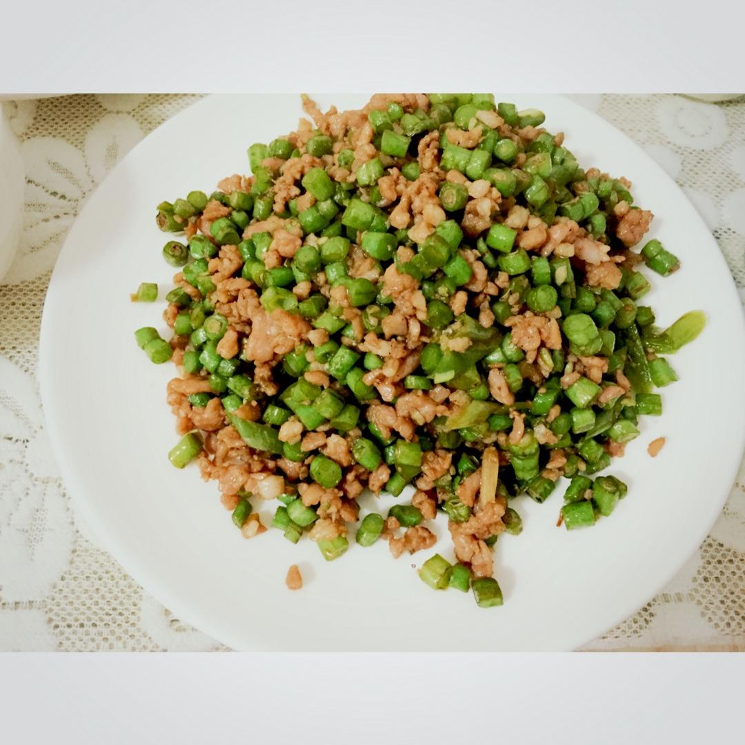 肉沫豆角下饭菜