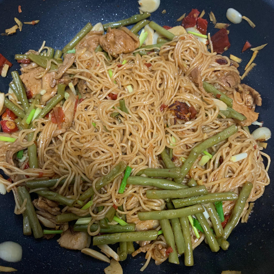 地道老北京扁豆焖面 豆角焖面 太好吃小心吃撑哦