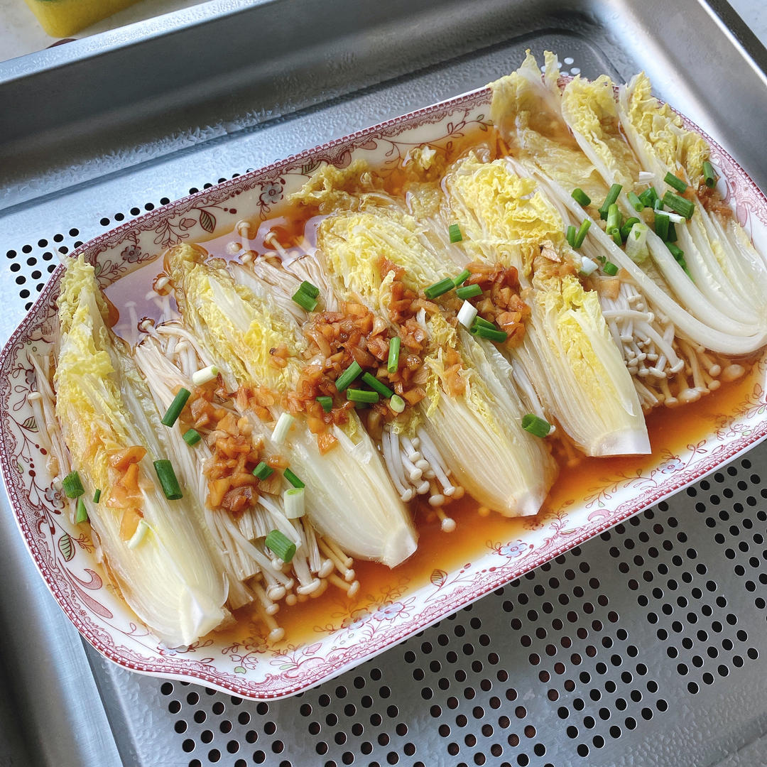 蒜蓉蒸金针菇娃娃菜【7月北鼎蒸炖锅食谱】的全部作品