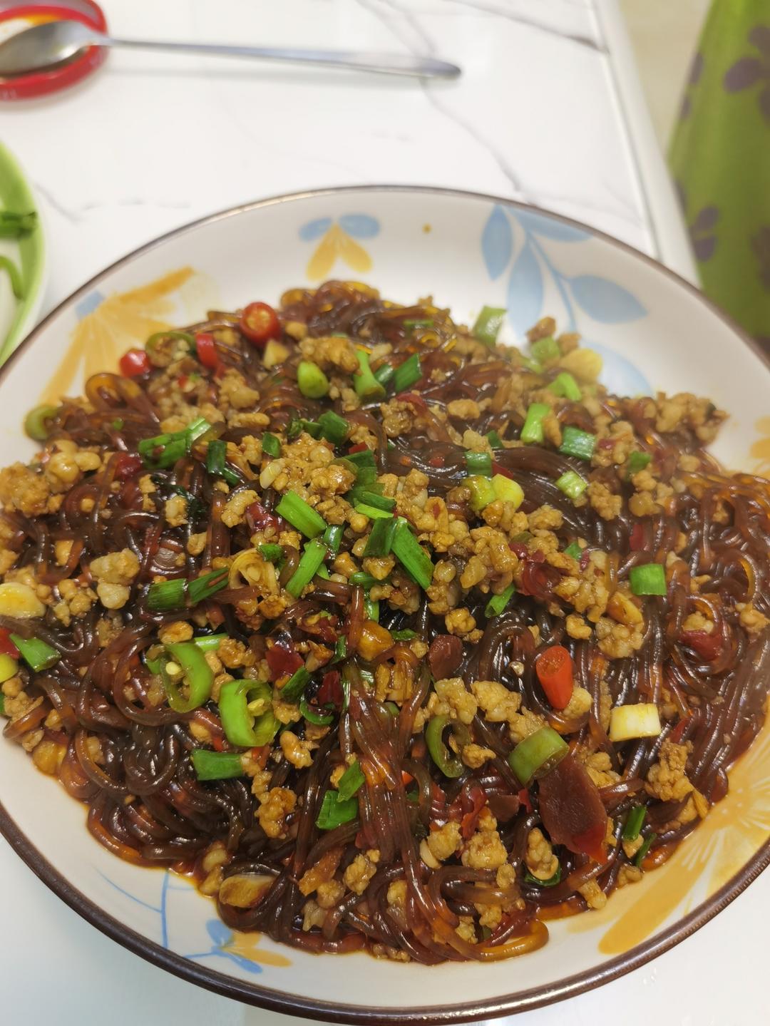 蚂蚁上树——肉沫粉条