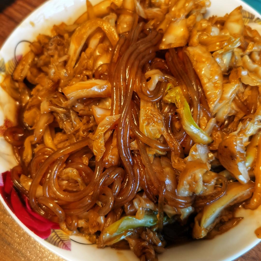 包菜炒粉丝（太太乐鮮鸡汁芝麻香油）
