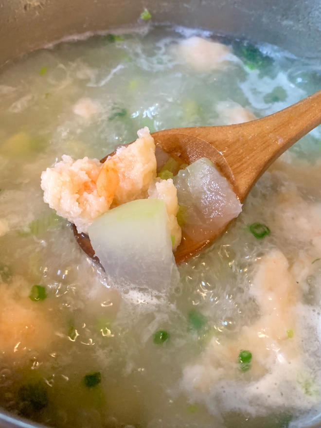 😋超简单又健康的清甜清爽夏日消暑汤➡️冬瓜虾滑汤的做法
