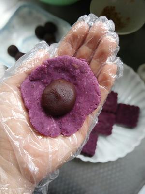 紫薯红豆糕的做法 步骤4