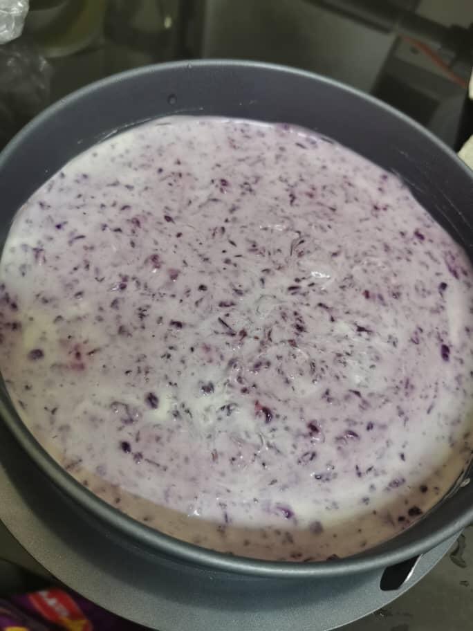 渐变蓝莓冻芝士蛋糕（免烤）