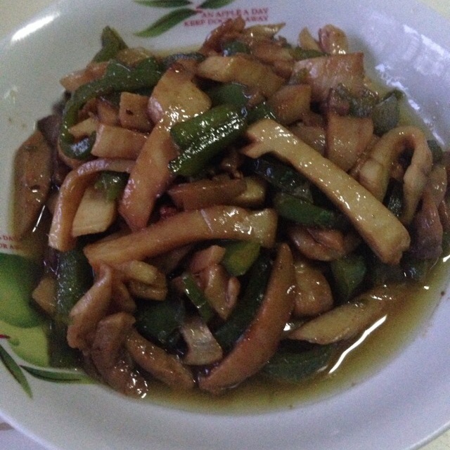 青椒素炒杏鲍菇
