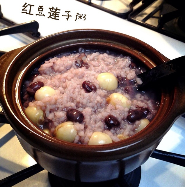 红豆莲子粥