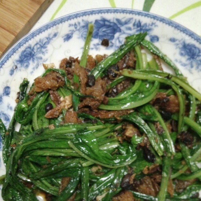 豆豉鲮鱼炒油麦菜