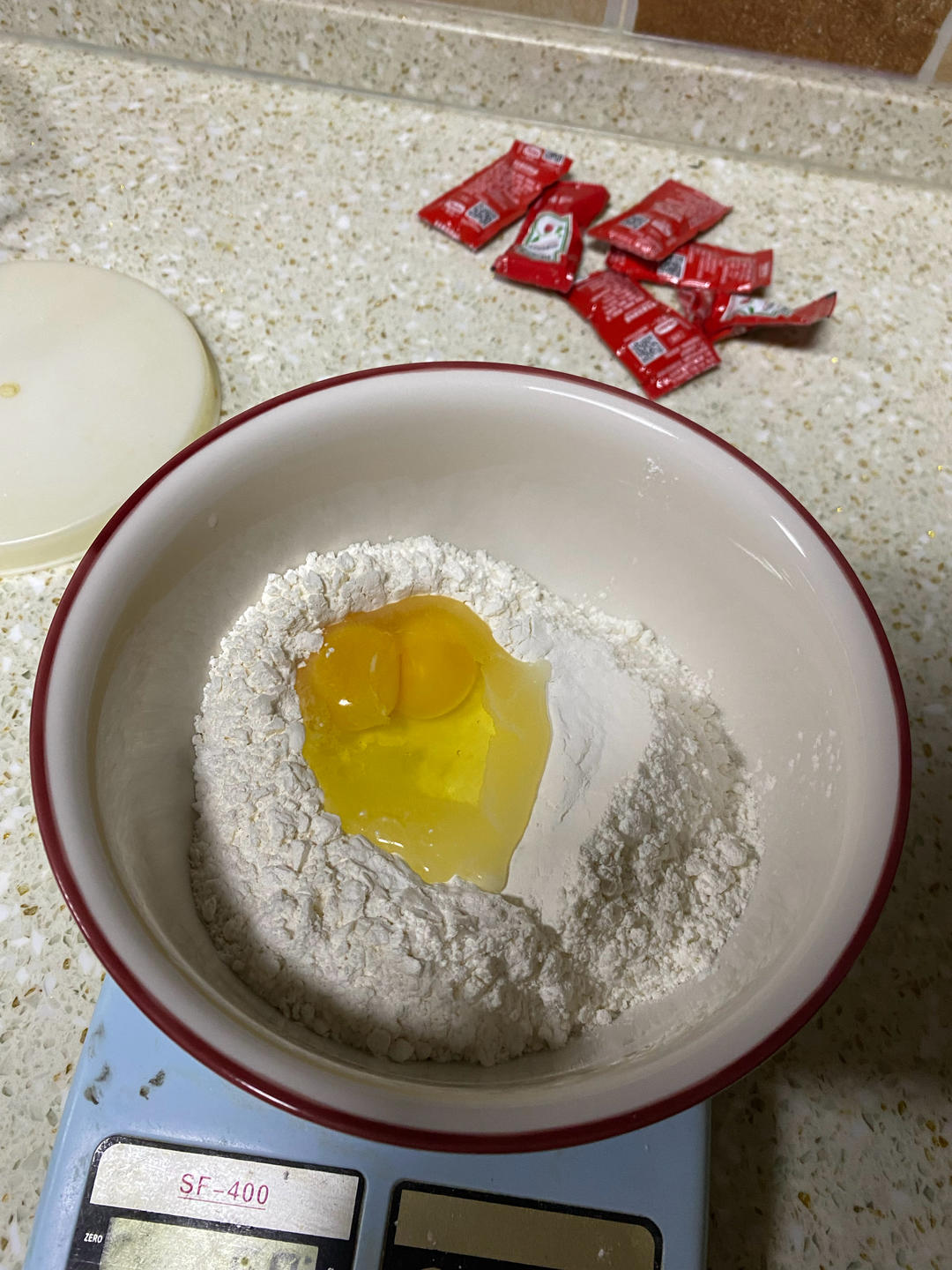 小朋友早餐：蜜豆厚松饼+红薯小米糊