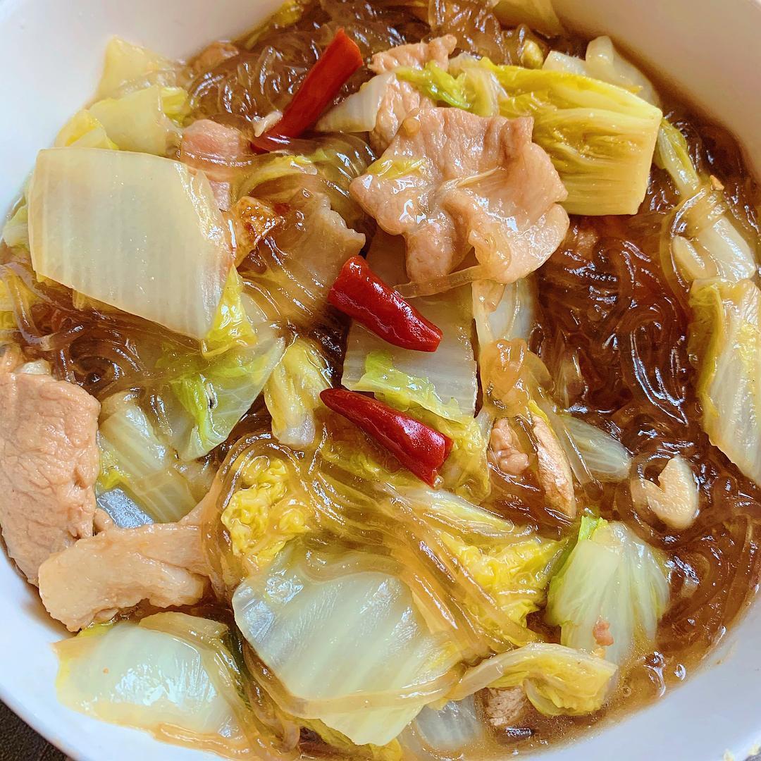 🔥一人食|就爱这口儿 白菜炖粉条子的做法