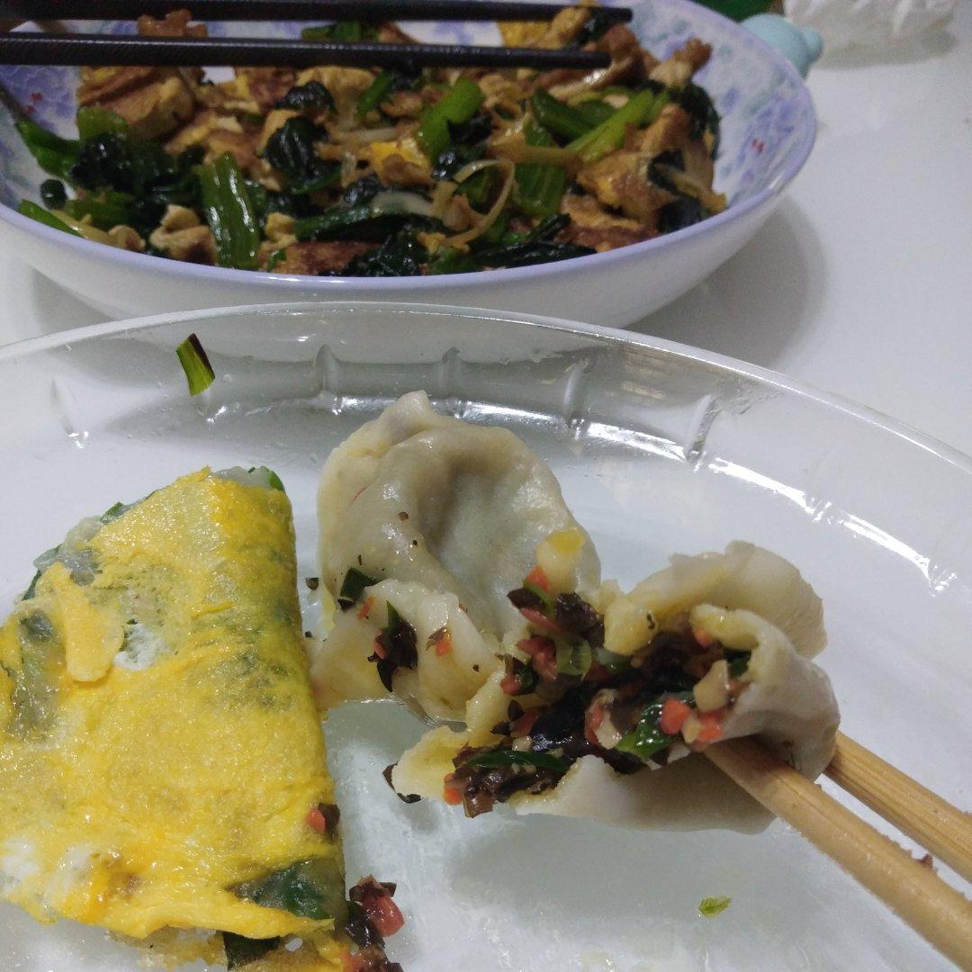 包子、饺子馅丰富又养眼的素三鲜、萝卜木耳韭菜馅