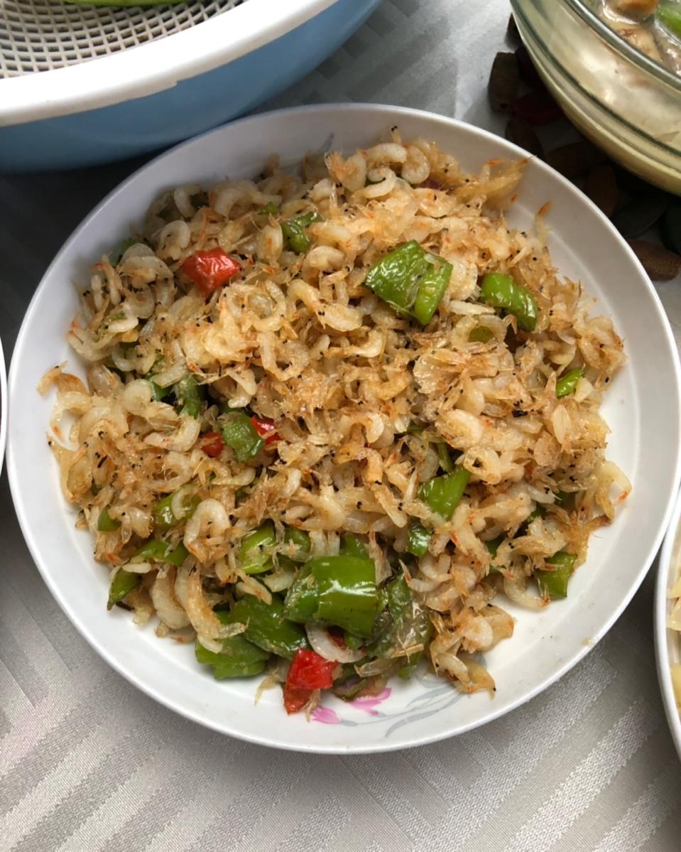 青椒炒虾皮