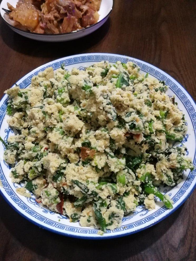 sunajin做的简约好吃到哭的豆渣炒青菜降脂减肥健康美味高颜值高营养