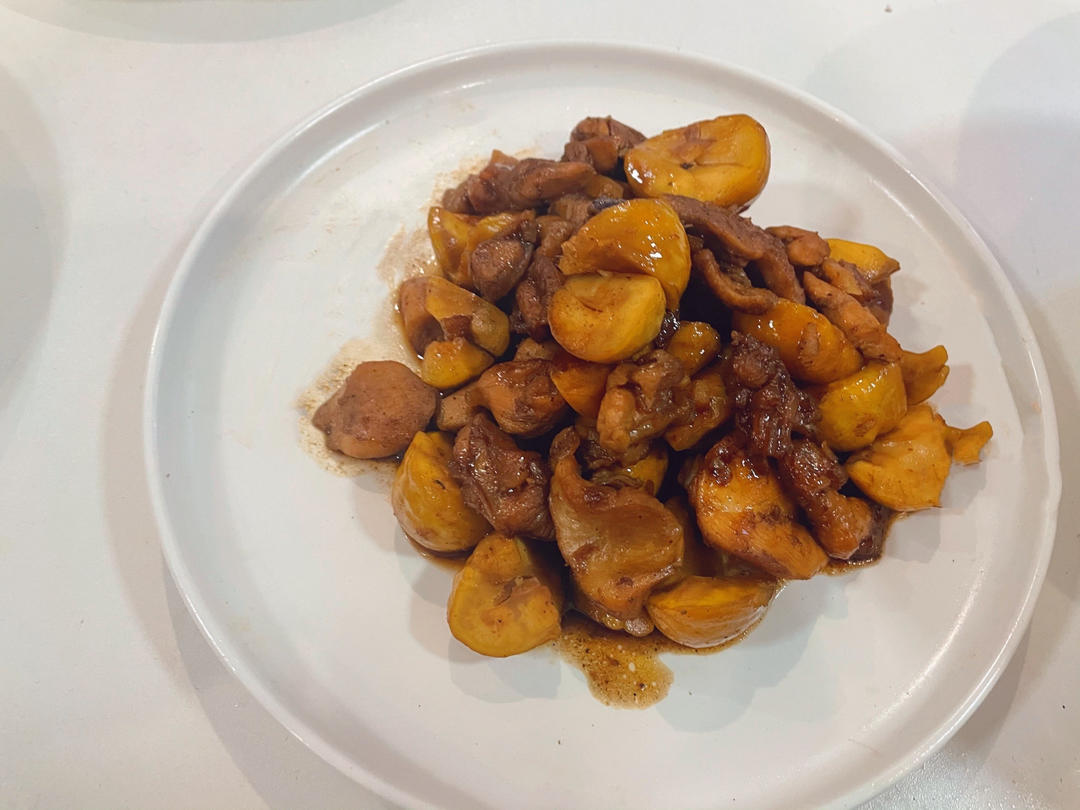 红烧栗子鸡块