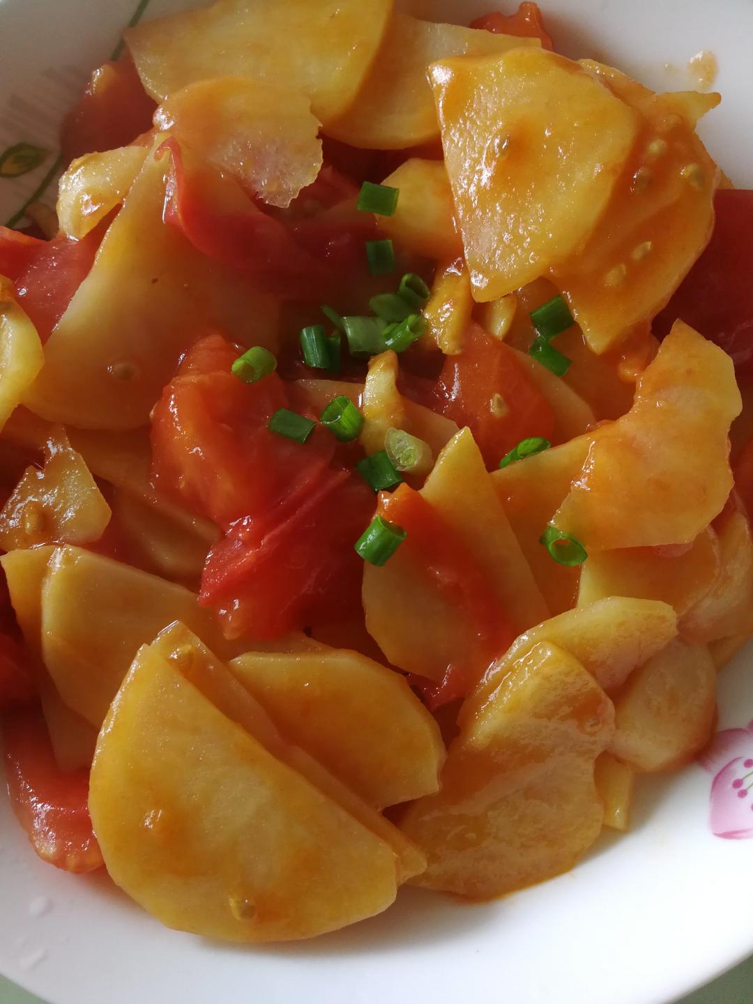 子繁做的西红柿炒土豆