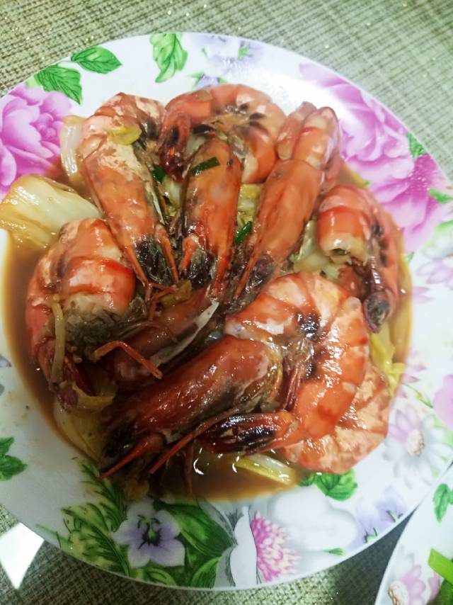 大虾炒白菜