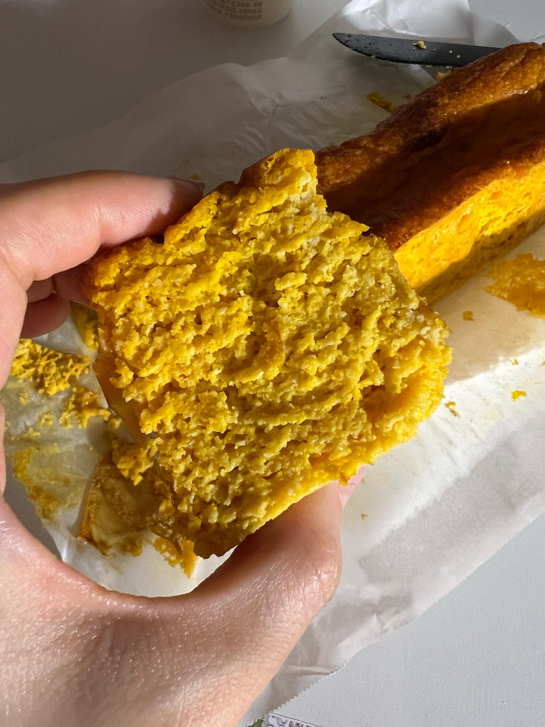低碳水生酮—咸蛋黄肉松南瓜磅蛋糕（简单到不知道说什么好）