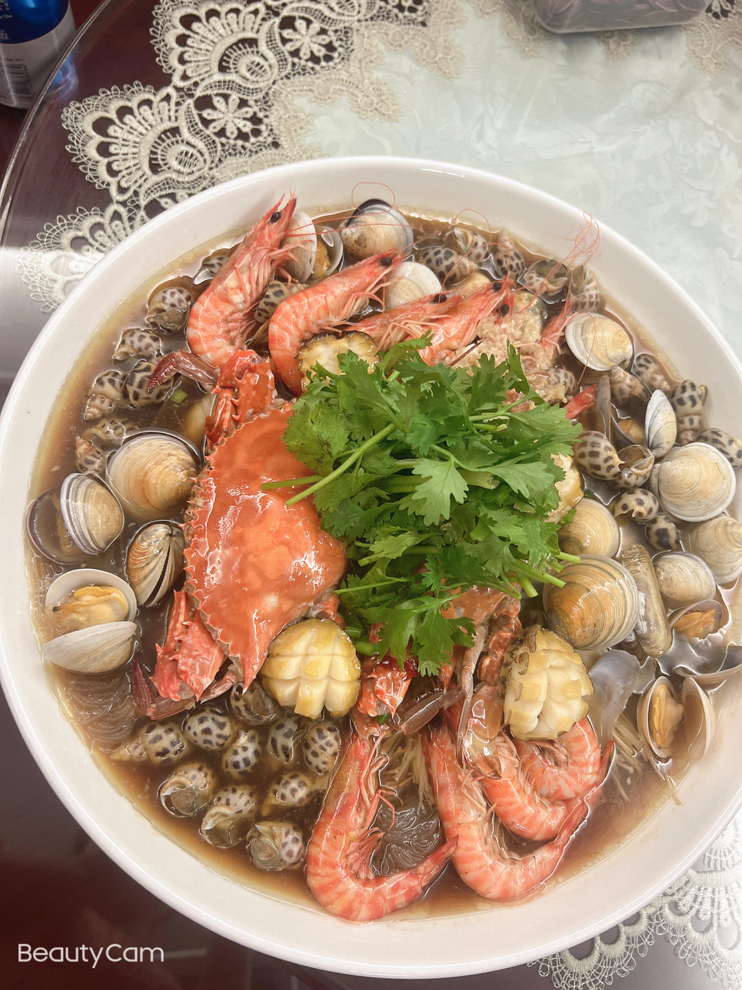 蒜香吮指海鲜大咖——松下NU-JK200W大蒸烤箱食谱