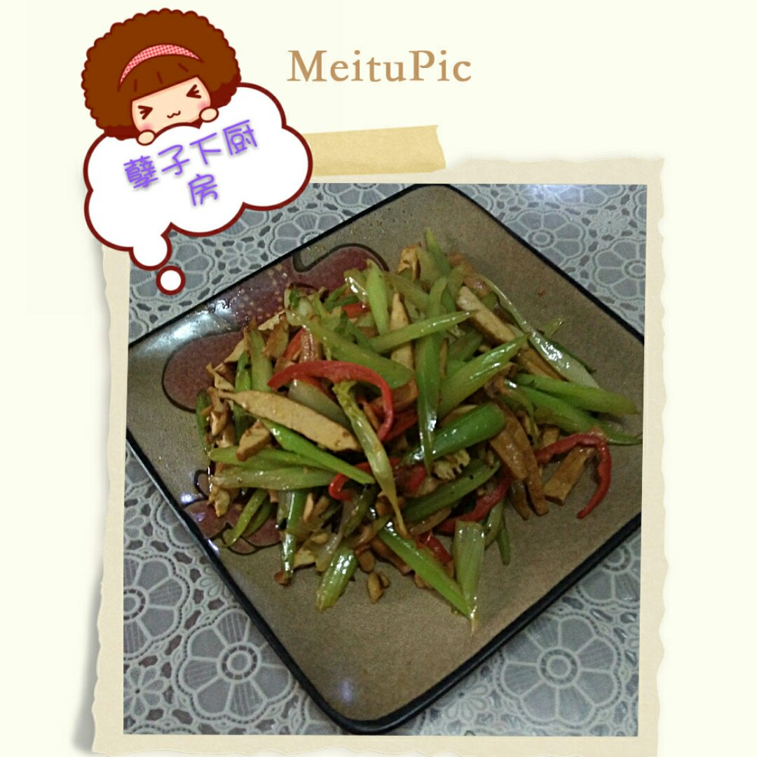 小芹菜炒香干