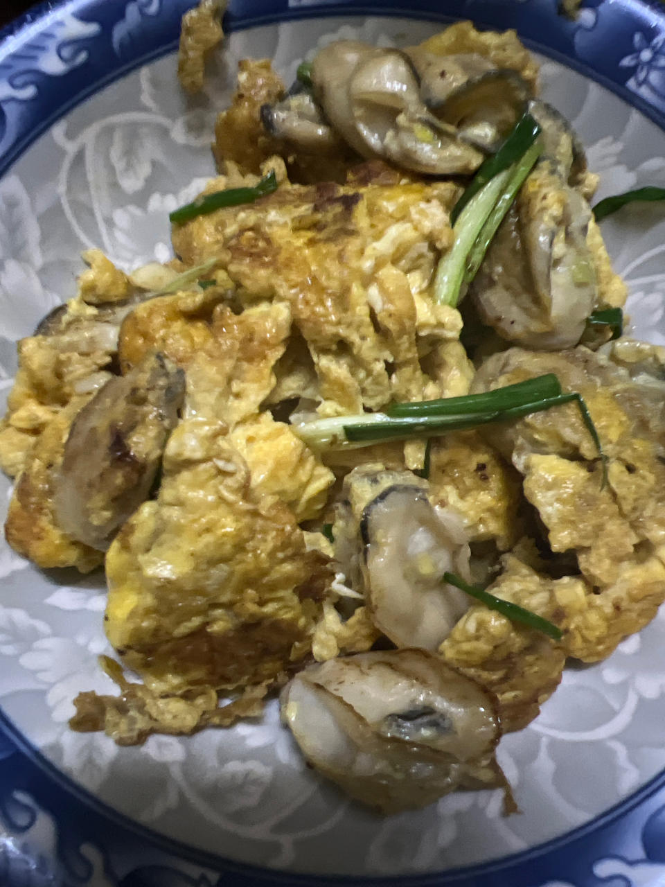 葱花海蛎炒鸡蛋