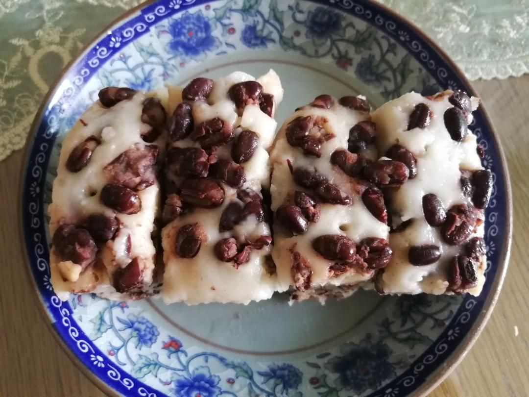 快手奶香红豆糕