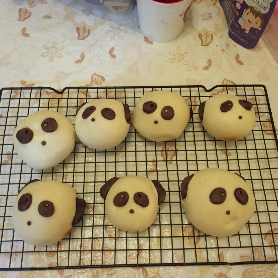 熊猫豆沙包&紫薯包