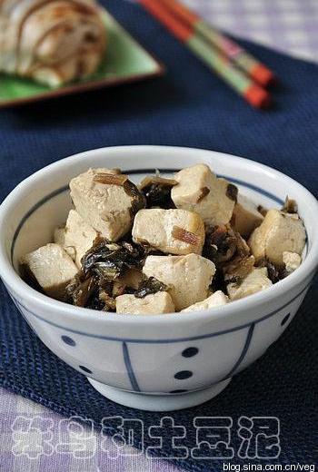 雪菜炖豆腐的做法
