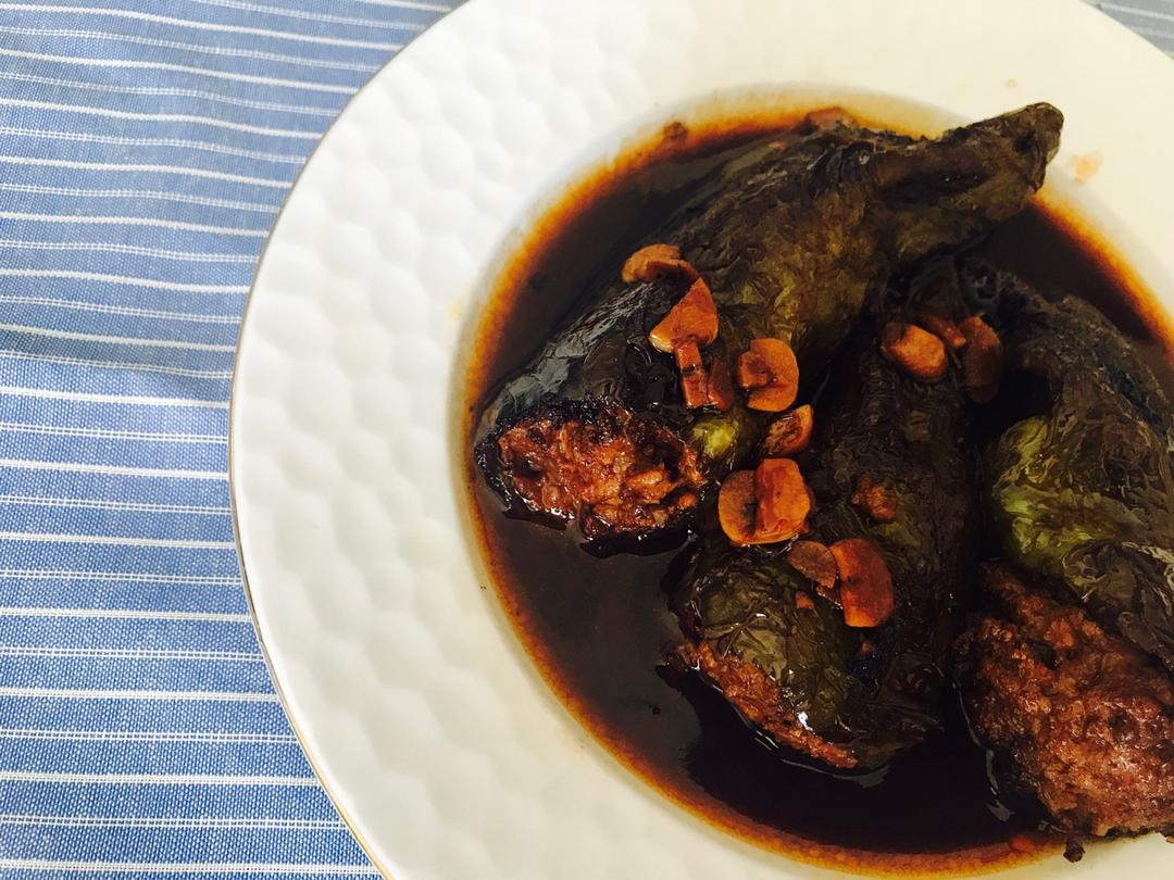 肉酿虎皮青椒