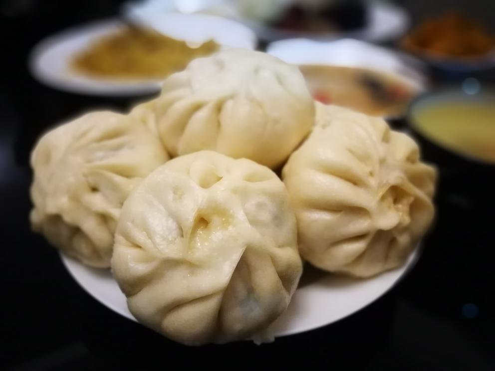 干白菜酱肉包子
